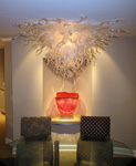 flush mounted crystal chandelier